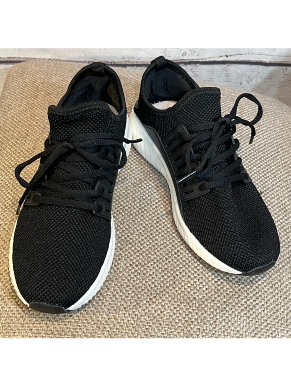 JUST FAB "Velinda" Black & White Sneakers-8